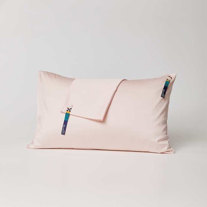 91家纺网 家纺一手货源 找家纺 涞澳家纺 2025新款亲肤舒适100S全棉分体（无衬系列）枕套单品枕套单件枕套 100支全棉-润玉粉