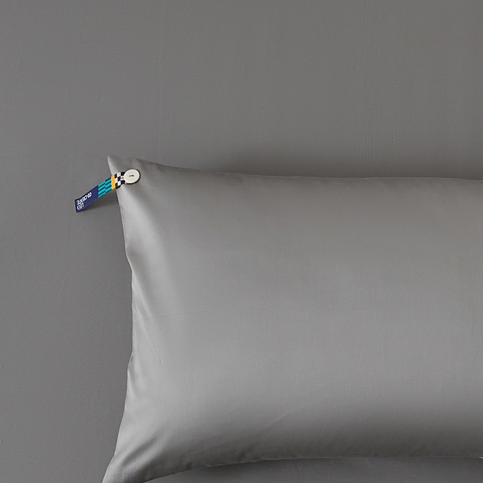 涞澳家纺 2025新款亲肤舒适100S全棉分体（无衬系列）枕套单品枕套单件枕套 100支全棉-中灰
