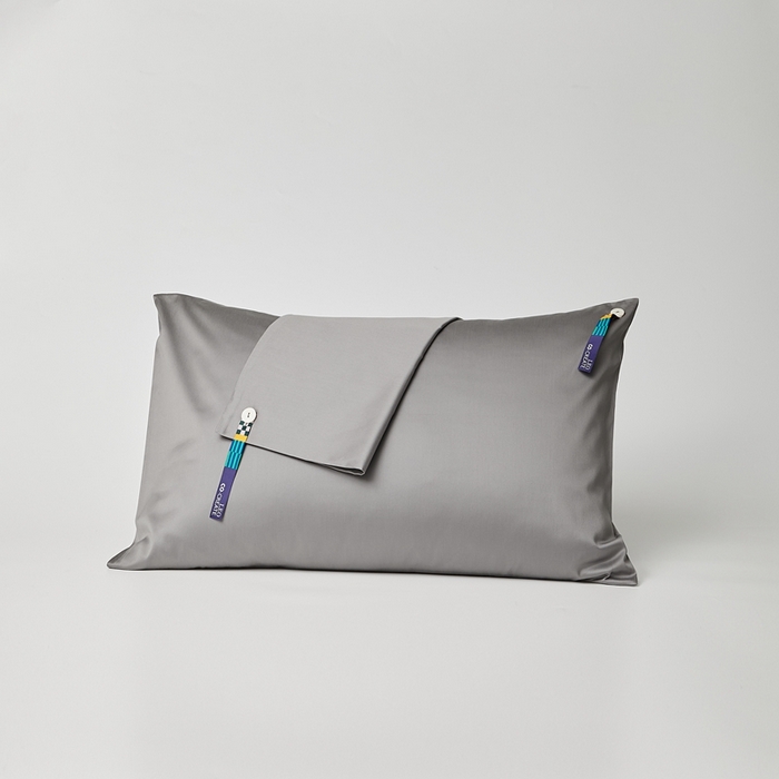 91家纺网 家纺一手货源 找家纺 涞澳家纺 2025新款亲肤舒适100S全棉分体（无衬系列）枕套单品枕套单件枕套 100支全棉-中灰