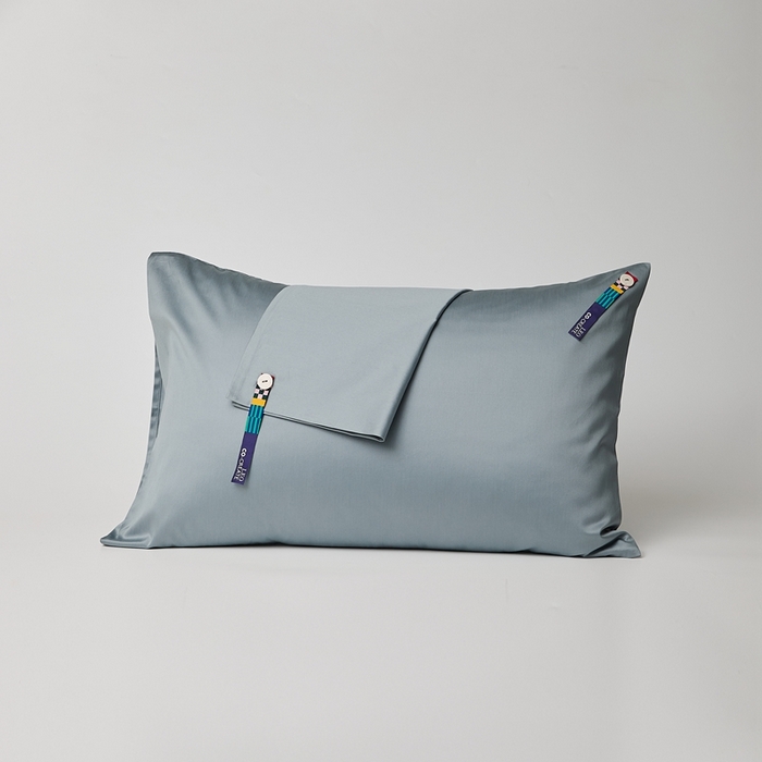 91家纺网 家纺一手货源 找家纺 涞澳家纺 2025新款亲肤舒适100S全棉分体（无衬系列）枕套单品枕套单件枕套 100支全棉-蓝灰
