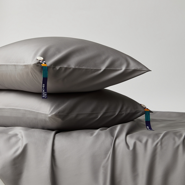 91家纺网 家纺一手货源 找家纺 涞澳家纺 2025新款亲肤舒适100S全棉分体（无衬系列）枕套单品枕套单件枕套 100支全棉-中灰