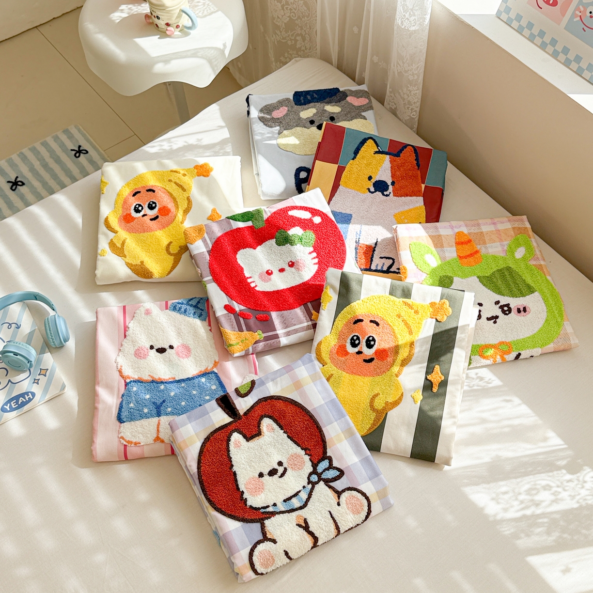 91家纺网 家纺一手货源 找家纺 沐辰 2025新款A类全棉磨毛绣花单品床单床笠 组合图仅展示