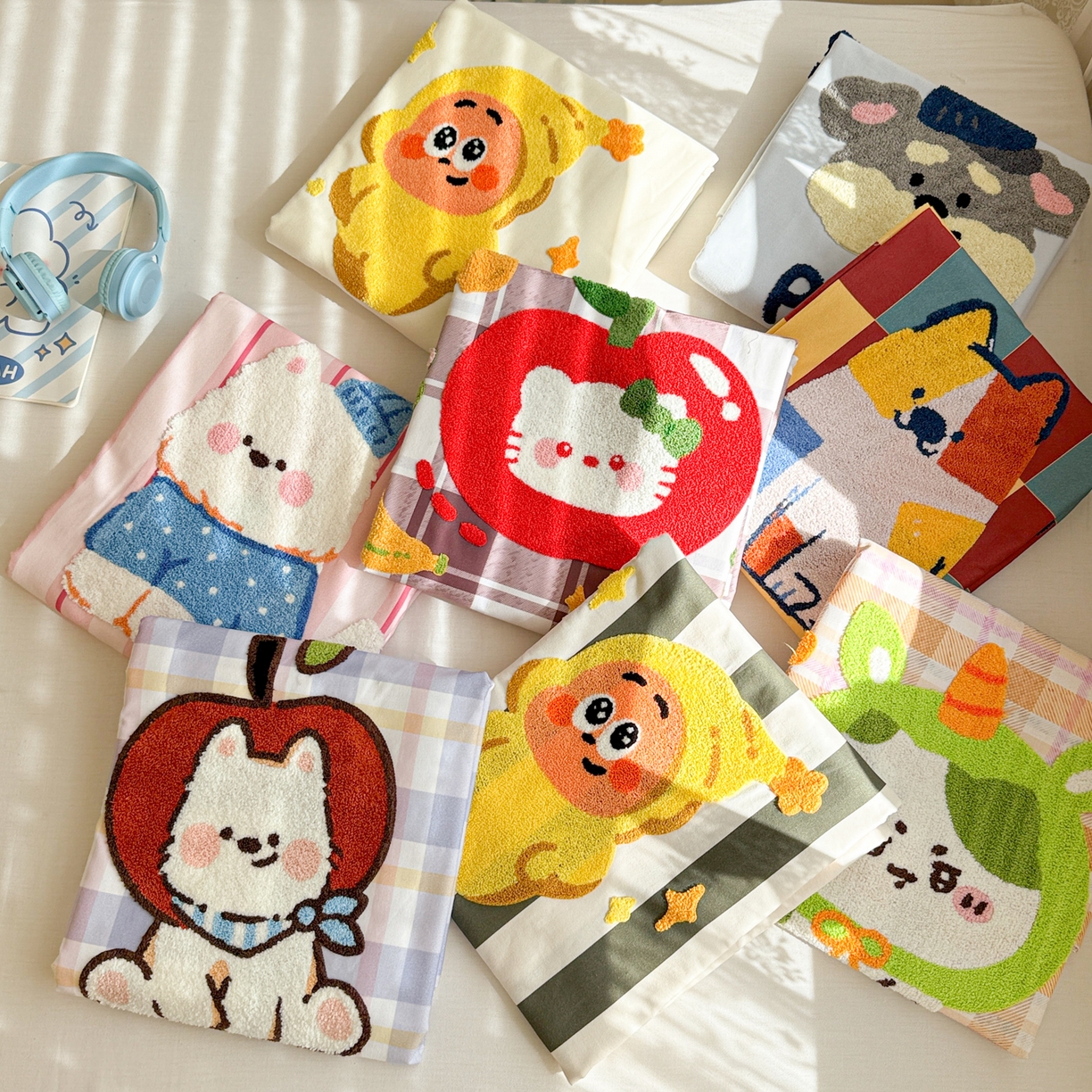 91家纺网 家纺一手货源 找家纺 沐辰 2025新款A类全棉磨毛绣花单品床单床笠 组合图仅展示