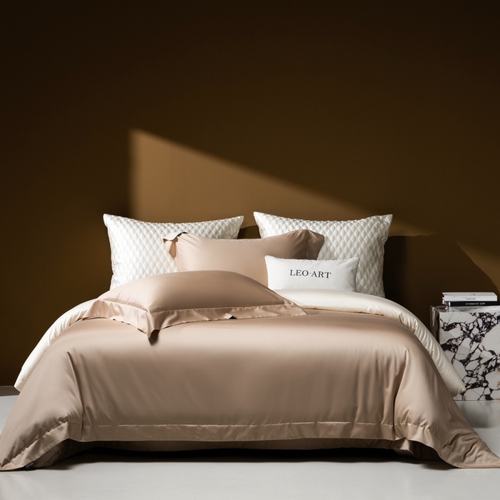 91家纺网 家纺一手货源 找家纺 涞澳家纺 2025新款80天丝棉磨毛床盖压线款四件套-星河入梦 星河入梦-咖