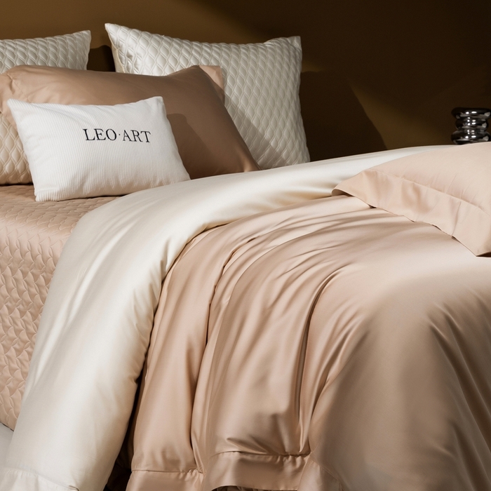 91家纺网 家纺一手货源 找家纺 涞澳家纺 2025新款80天丝棉磨毛床盖压线款四件套-星河入梦 星河入梦-咖