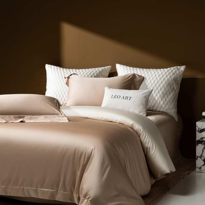 91家纺网 家纺一手货源 找家纺 涞澳家纺 2025新款80天丝棉磨毛床盖压线款四件套-星河入梦 星河入梦-咖