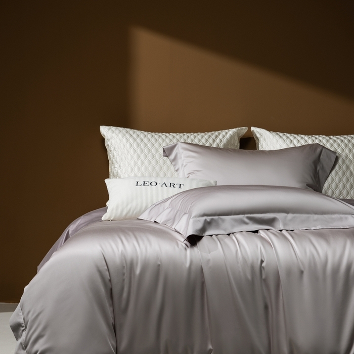 91家纺网 家纺一手货源 找家纺 涞澳家纺 2025新款80天丝棉磨毛床盖压线款四件套-星河入梦 星河入梦-米灰