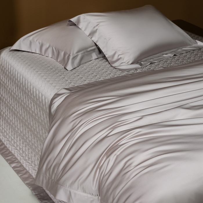 91家纺网 家纺一手货源 找家纺 涞澳家纺 2025新款80天丝棉磨毛床盖压线款四件套-星河入梦 星河入梦-米灰