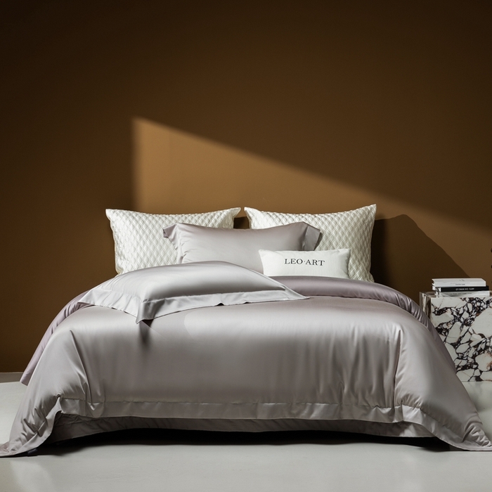 91家纺网 家纺一手货源 找家纺 涞澳家纺 2025新款80天丝棉磨毛床盖压线款四件套-星河入梦 星河入梦-米灰