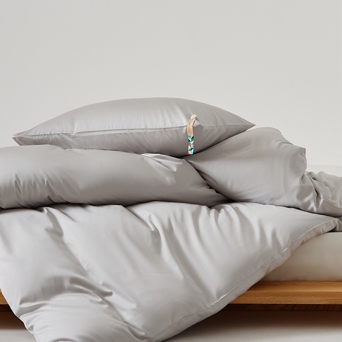 涞澳家纺 2025新款亲肤舒适80S天丝棉分体（无衬系列）被套单品被套单件被套 80天丝棉-纯净灰