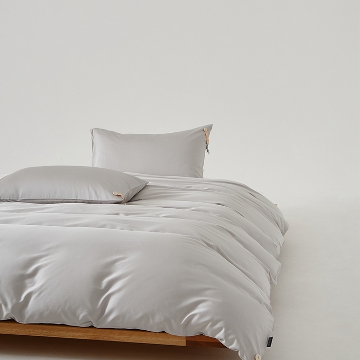 91家纺网 家纺一手货源 找家纺 涞澳家纺 2025新款亲肤舒适80S天丝棉分体（无衬系列）被套单品被套单件被套 80天丝棉-纯净灰