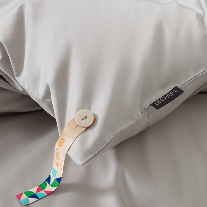 91家纺网 家纺一手货源 找家纺 涞澳家纺 2025新款亲肤舒适80S天丝棉分体（无衬系列）被套单品被套单件被套 80天丝棉-纯净灰