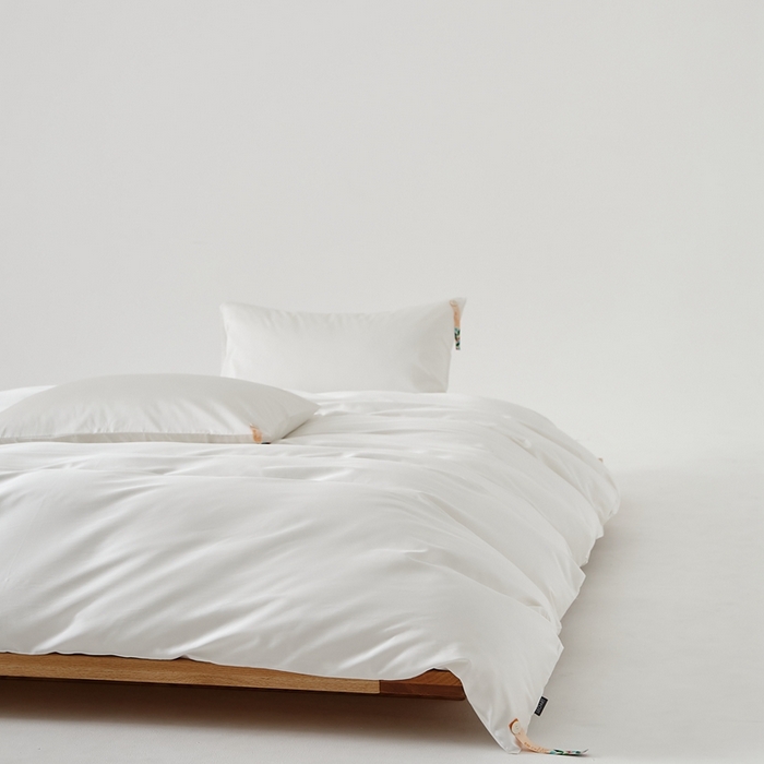 91家纺网 家纺一手货源 找家纺 涞澳家纺 2025新款亲肤舒适80S天丝棉分体（无衬系列）被套单品被套单件被套 80天丝棉-莹白