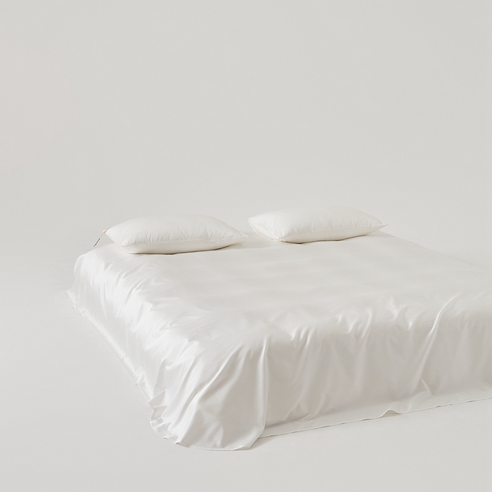 91家纺网 家纺一手货源 找家纺 涞澳家纺 2025新款亲肤舒适80S天丝棉分体（无衬系列）床单单品床单单件床单 80天丝棉-莹白