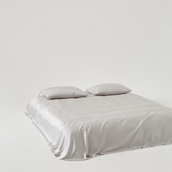 91家纺网 家纺一手货源 找家纺 涞澳家纺 2025新款亲肤舒适80S天丝棉分体（无衬系列）床单单品床单单件床单 80天丝棉-纯净灰