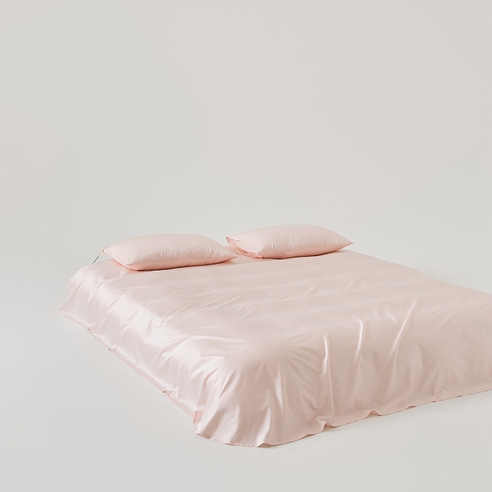 91家纺网 家纺一手货源 找家纺 涞澳家纺 2025新款亲肤舒适80S天丝棉分体（无衬系列）床单单品床单单件床单 80天丝棉-香草粉