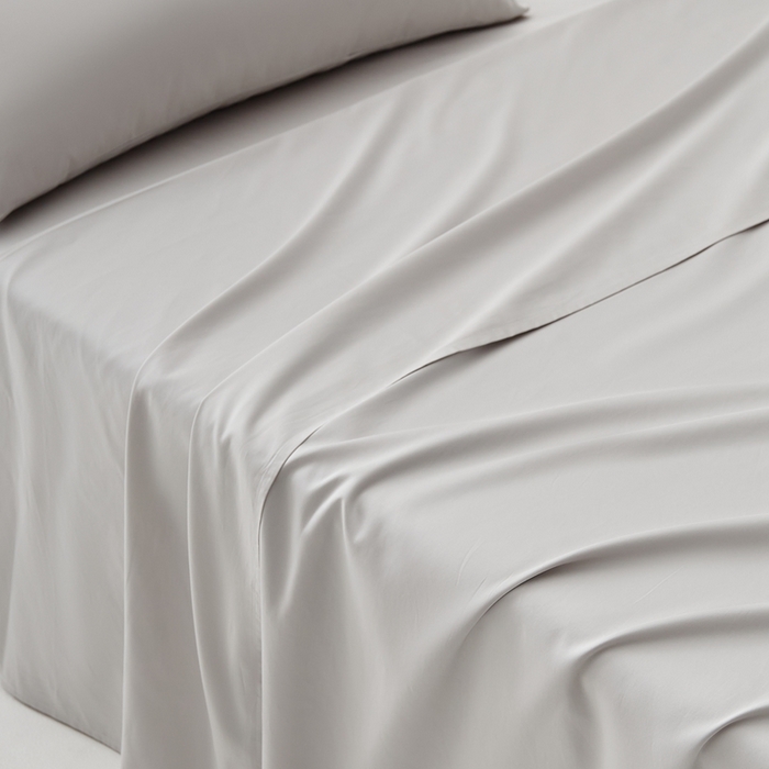 91家纺网 家纺一手货源 找家纺 涞澳家纺 2025新款亲肤舒适80S天丝棉分体（无衬系列）床单单品床单单件床单 80天丝棉-纯净灰