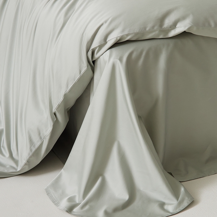 91家纺网 家纺一手货源 找家纺 涞澳家纺 2025新款亲肤舒适80S天丝棉分体（无衬系列）床单单品床单单件床单 80天丝棉-青豆绿