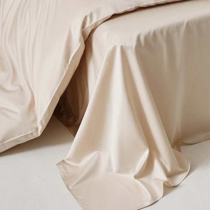 91家纺网 家纺一手货源 找家纺 涞澳家纺 2025新款亲肤舒适80S天丝棉分体（无衬系列）床单单品床单单件床单 80天丝棉-香槟灰