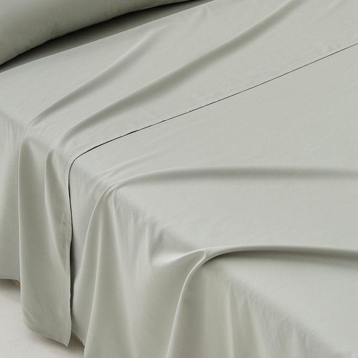 91家纺网 家纺一手货源 找家纺 涞澳家纺 2025新款亲肤舒适80S天丝棉分体（无衬系列）床单单品床单单件床单 80天丝棉-青豆绿