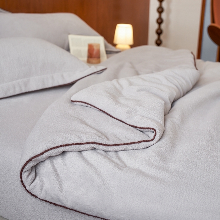 91家纺网 家纺一手货源 找家纺 涞澳家纺 2025新款亲肤舒适毛巾绒懒人被被子被芯 毛巾绒懒人被-灰
