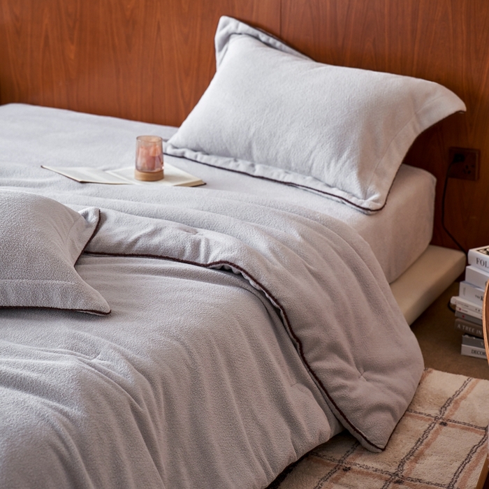 91家纺网 家纺一手货源 找家纺 涞澳家纺 2025新款亲肤舒适毛巾绒懒人被被子被芯 毛巾绒懒人被-灰