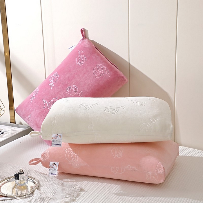 91家纺网 家纺一手货源 找家纺 木子晗 2025新款玫瑰绒热熔枕头枕芯 组合图仅供展示