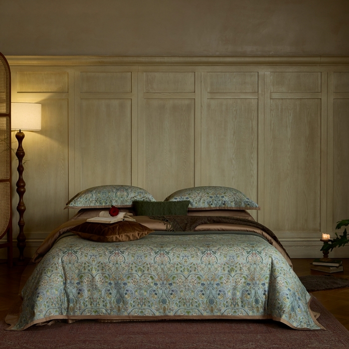 91家纺网 家纺一手货源 找家纺 涞澳家纺 2025秋冬新款亲肤舒适全棉纯棉印花四件套 彩茵