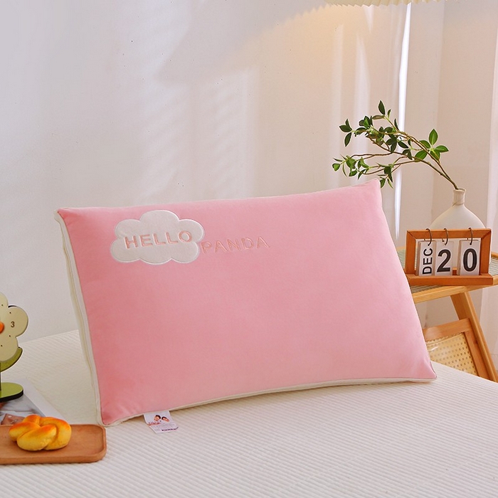 91家纺网 家纺一手货源 找家纺 木子晗 2025新款云朵绒枕头枕芯 粉色