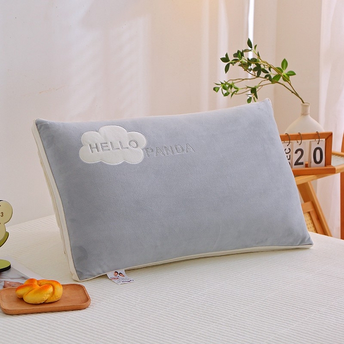 木子晗 2025新款云朵绒枕头枕芯 灰色