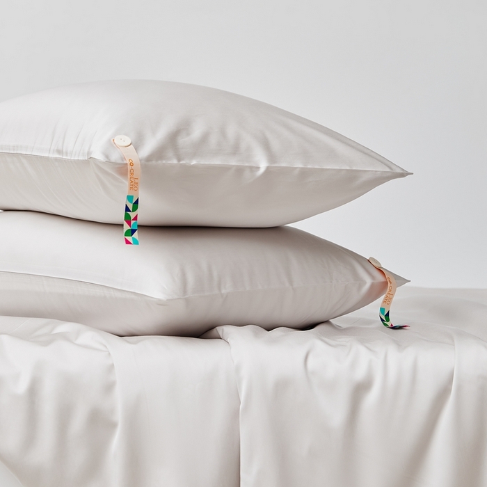 91家纺网 家纺一手货源 找家纺 涞澳家纺 2025新款亲肤舒适80S天丝棉分体（无衬系列）枕套单品枕套单件枕套 80天丝棉-纯净灰