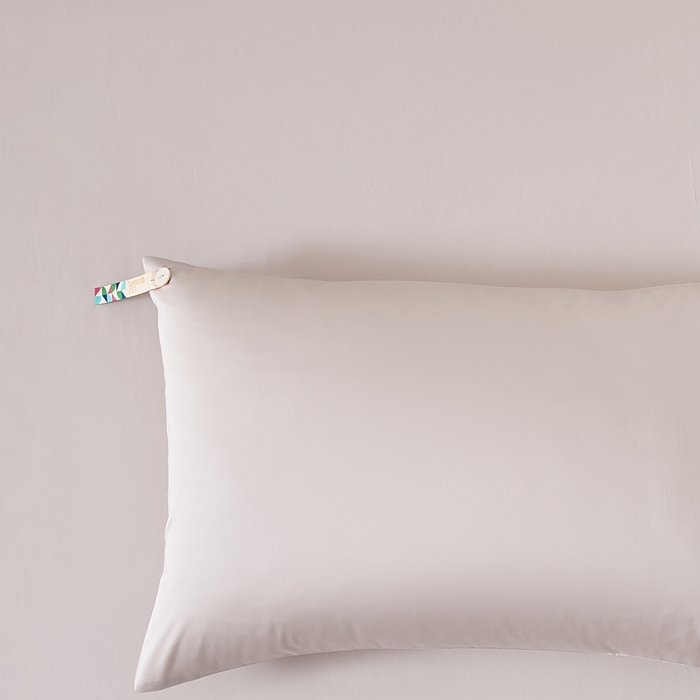 91家纺网 家纺一手货源 找家纺 涞澳家纺 2025新款亲肤舒适80S天丝棉分体（无衬系列）枕套单品枕套单件枕套 80天丝棉-米灰
