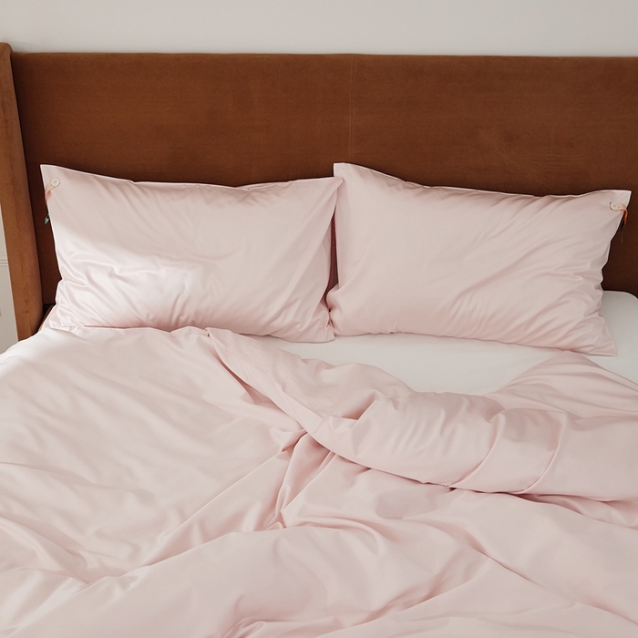 91家纺网 家纺一手货源 找家纺 涞澳家纺 2025新款亲肤舒适80S天丝棉分体（无衬系列）枕套单品枕套单件枕套 80天丝棉-香草粉