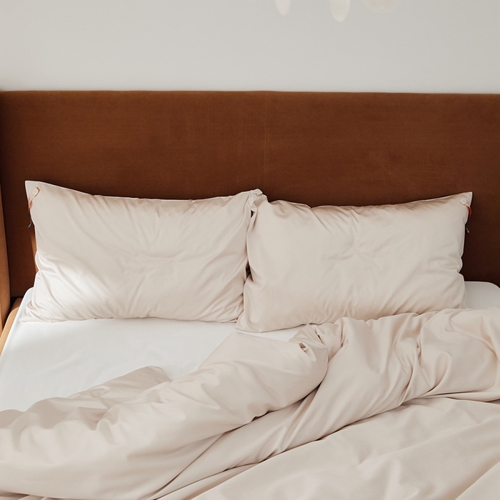 91家纺网 家纺一手货源 找家纺 涞澳家纺 2025新款亲肤舒适80S天丝棉分体（无衬系列）枕套单品枕套单件枕套 80天丝棉-香槟灰