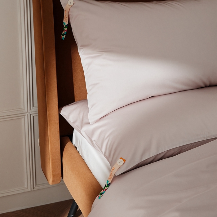 91家纺网 家纺一手货源 找家纺 涞澳家纺 2025新款亲肤舒适80S天丝棉分体（无衬系列）枕套单品枕套单件枕套 80天丝棉-米灰