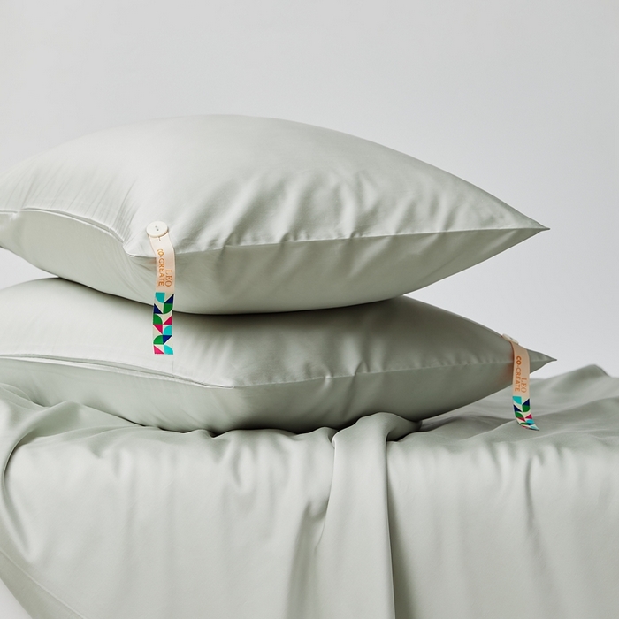 91家纺网 家纺一手货源 找家纺 涞澳家纺 2025新款亲肤舒适80S天丝棉分体（无衬系列）枕套单品枕套单件枕套 80天丝棉-青豆绿