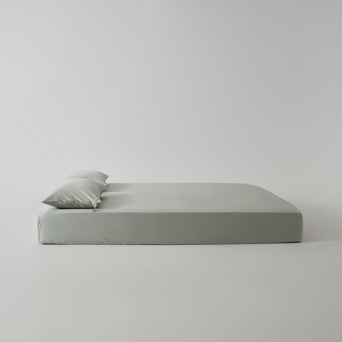 91家纺网 家纺一手货源 找家纺 涞澳家纺 2025新款亲肤舒适80S天丝棉分体（无衬系列）床笠单品床笠单件床笠 80天丝棉-青豆绿