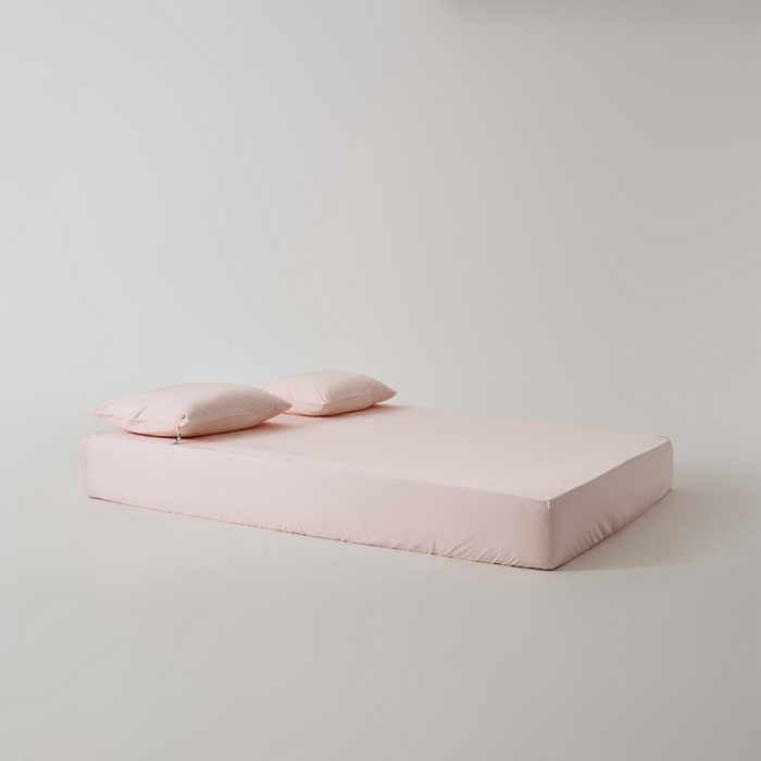 91家纺网 家纺一手货源 找家纺 涞澳家纺 2025新款亲肤舒适80S天丝棉分体（无衬系列）床笠单品床笠单件床笠 80天丝棉-香草粉