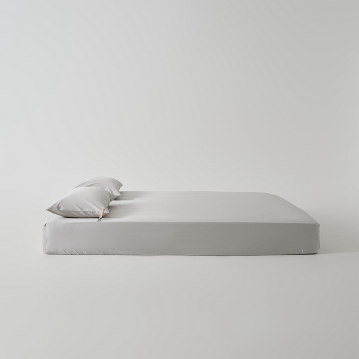 91家纺网 家纺一手货源 找家纺 涞澳家纺 2025新款亲肤舒适80S天丝棉分体（无衬系列）床笠单品床笠单件床笠 80天丝棉-纯净灰