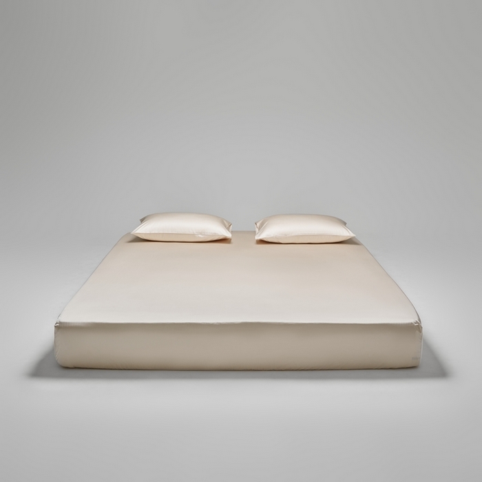 涞澳家纺 2025新款亲肤舒适80S天丝棉分体（无衬系列）床笠单品床笠单件床笠 80天丝棉-香槟灰