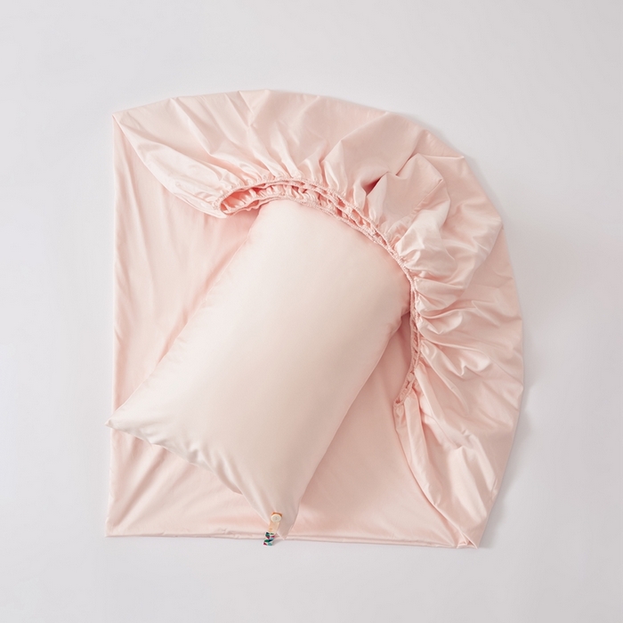 91家纺网 家纺一手货源 找家纺 涞澳家纺 2025新款亲肤舒适80S天丝棉分体（无衬系列）床笠单品床笠单件床笠 80天丝棉-香草粉