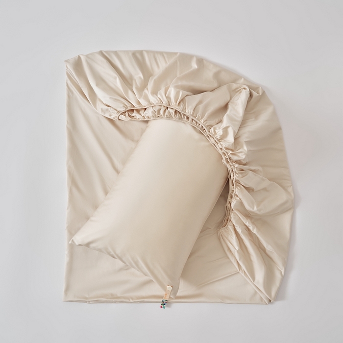 91家纺网 家纺一手货源 找家纺 涞澳家纺 2025新款亲肤舒适80S天丝棉分体（无衬系列）床笠单品床笠单件床笠 80天丝棉-香槟灰