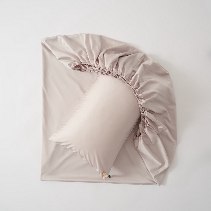 91家纺网 家纺一手货源 找家纺 涞澳家纺 2025新款亲肤舒适80S天丝棉分体（无衬系列）床笠单品床笠单件床笠 80天丝棉-米灰