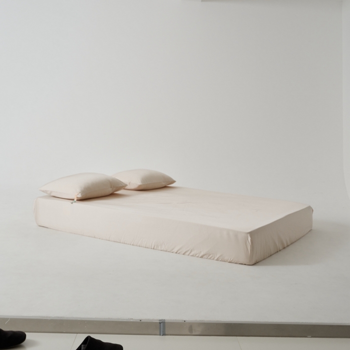 91家纺网 家纺一手货源 找家纺 涞澳家纺 2025新款亲肤舒适80S天丝棉分体（无衬系列）床笠单品床笠单件床笠 80天丝棉-香槟灰