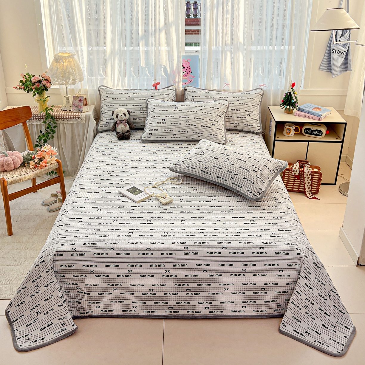 91家纺网 家纺一手货源 找家纺 （总）恒尚居 2025新款双层纱牛奶绒床盖双面两用夹棉床单床垫-秋冬款 四季通用