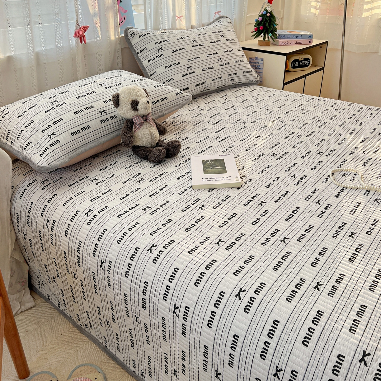 91家纺网 家纺一手货源 找家纺 （总）恒尚居 2025新款双层纱牛奶绒床盖双面两用夹棉床单床垫-秋冬款 四季通用