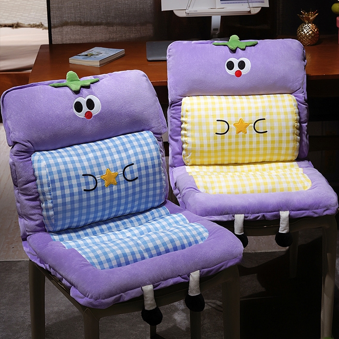 91家纺网 家纺一手货源 找家纺 （总）仟亿莱 2025新款大眼茄子护腰连体坐垫