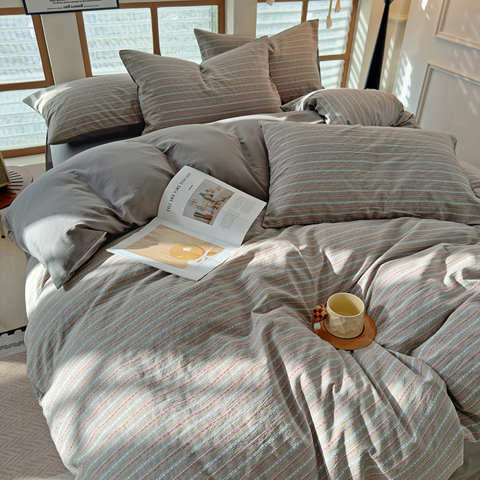 91家纺网 家纺一手货源 找家纺 （总）全美家居 2025新款全棉纯棉色织提花水洗四件套