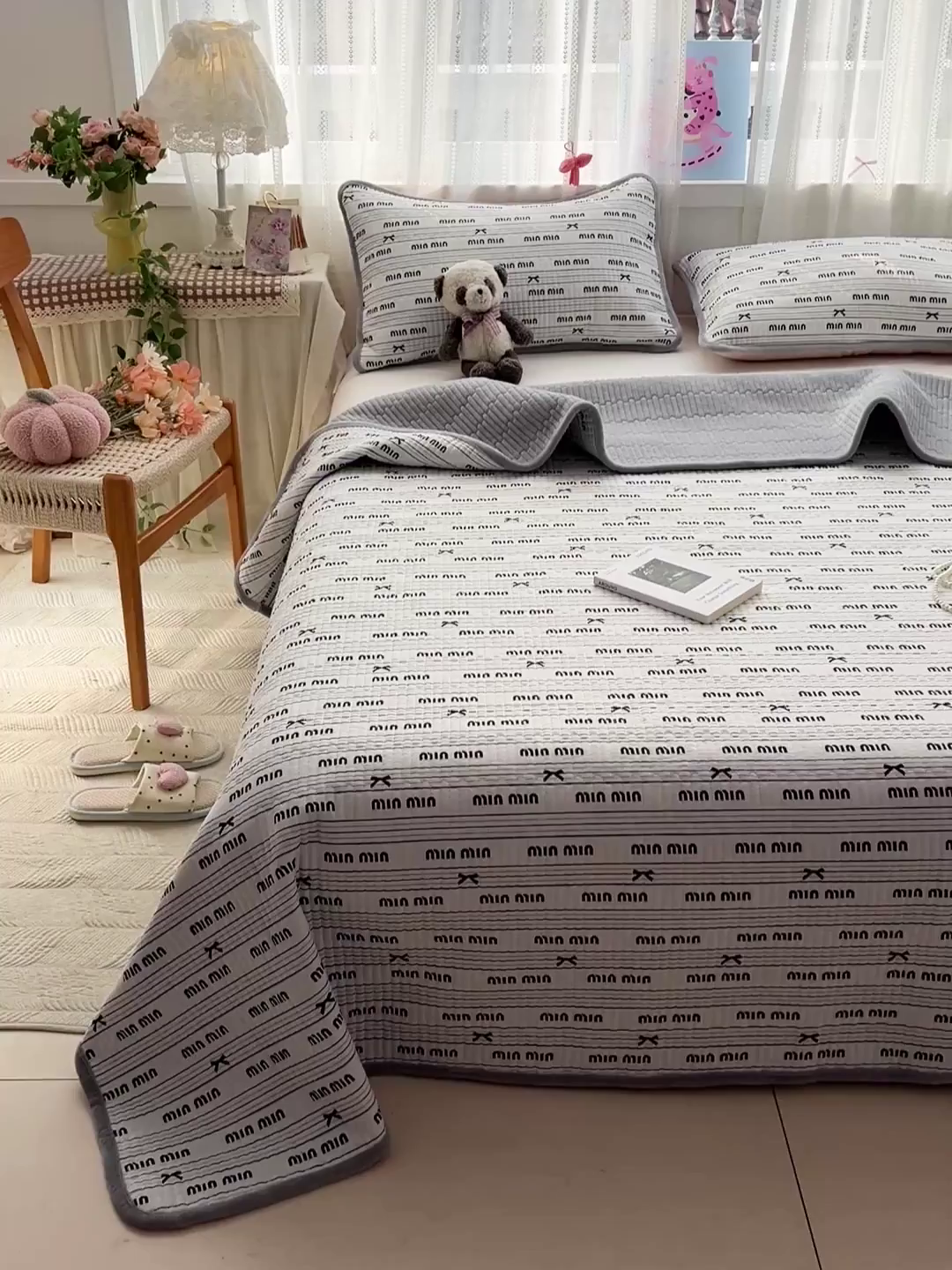 91家纺网 家纺一手货源 找家纺 （总）恒尚居 2025新款双层纱牛奶绒床盖双面两用夹棉床单床垫-秋冬款 四季通用