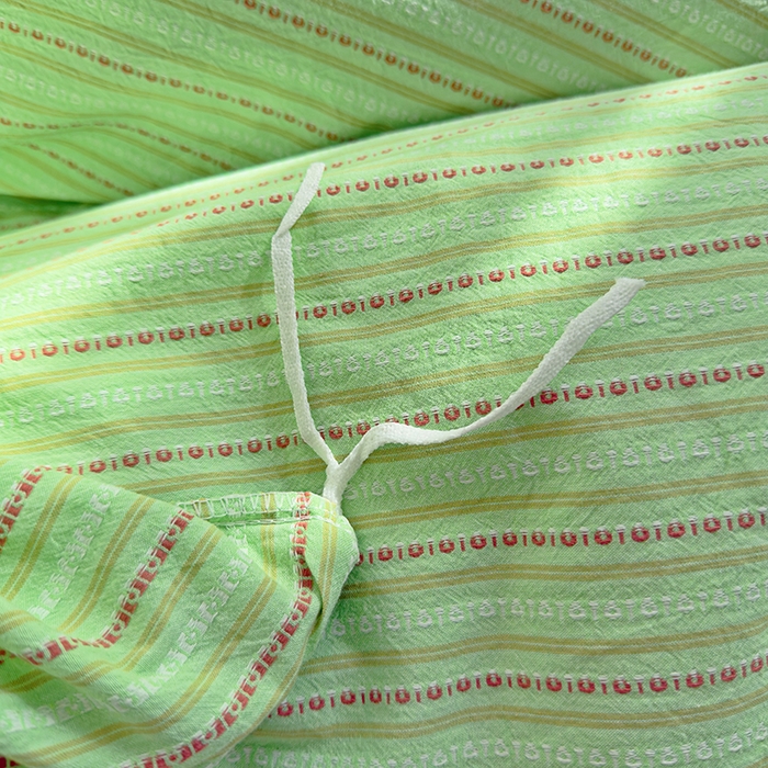 91家纺网 家纺一手货源 找家纺 全美家居 2025新款全棉纯棉色织提花水洗四件套 新柳翠意